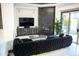 The living room features a modern fireplace, large TV, and a plush sofa for relaxation at 22339 N 77Th Way, Scottsdale, AZ 85255