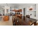 Open-concept dining room offering great flow and a large table at 2855 N Silver Spur Dr, Wickenburg, AZ 85390