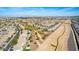 Great aerial view showing the desert landscape, neighborhood design, and community layout at 7341 W Magdalena Ln, Laveen, AZ 85339