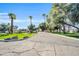 Scenic community street view featuring mature trees, manicured lawns, and well-maintained roadways on a clear, sunny day at 930 S Dobson Rd # 41, Mesa, AZ 85202