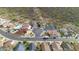 An aerial view of the homes on a cul-de-sac, some including pools and others with desert landscaping at 1723 E Behrend Dr, Phoenix, AZ 85024