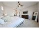 Spacious main bedroom with a ceiling fan, neutral carpet, and ample natural light at 17878 W Amber Ridge Way, Goodyear, AZ 85338