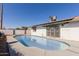 An inviting pool with a patio that offers a refreshing oasis and relaxing backyard at 2143 W Eugie Ave, Phoenix, AZ 85029