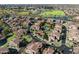 Aerial view showcasing the community's pool, landscaping, single-Gathering homes, and neighborhood streets at 4777 S Fulton Ranch Blvd # 1098, Chandler, AZ 85248