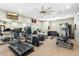 Well-equipped gym with treadmills, bikes, weights, and a ceiling fan for a complete workout experience at 4777 S Fulton Ranch Blvd # 1098, Chandler, AZ 85248