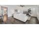 Bright living room with a ceiling fan and hardwood floors at 7270 W Tina Ln, Glendale, AZ 85310