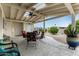 Spacious covered patio area with overhead fan and exterior access at 9340 E Sun Lakes S Blvd, Sun Lakes, AZ 85248