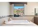 This bright bathtub with mountain views is a great place to relax at 9820 E Thompson Peak Pkwy # 629, Scottsdale, AZ 85255