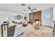 Inviting living room featuring a brick fireplace, neutral color palette, and comfortable seating arrangement at 1411 S Glenview --, Mesa, AZ 85204