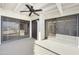 Spacious outdoor balcony with dual sliding glass doors, overhead lighting, and room for seating at 16615 E Gunsight Dr # 205, Fountain Hills, AZ 85268