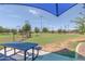 Community picnic area with tables and shade, adjacent to a grassy field and sports fields at 17254 W Marshall Ln, Surprise, AZ 85388