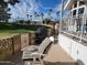 A beautiful patio with a golf course view is perfect for outdoor relaxing at 2260 S Seminole Dr, Apache Junction, AZ 85119