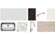 Image showcases samples of kitchen construction materials including flooring, counter tops and sink at 5523 W Hopi Trl, Laveen, AZ 85339