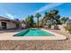 Backyard features a refreshing pool, desert landscaping, and a well-maintained outdoor area perfect for relaxation at 62 W Secretariat Dr, Tempe, AZ 85284
