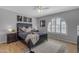Cozy bedroom with a large arched window, stylish rug, and tastefully decorated walls at 8064 E Madero Ave, Mesa, AZ 85209