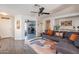 Inviting living area featuring stylish furnishings, a decorative rug, and an open doorway to other living spaces at 8551 E Kiowa Ave, Mesa, AZ 85209