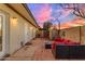 Private patio with outdoor furniture, grill, and convenient access to the home's interior at 2966 S Country Club Way, Tempe, AZ 85282