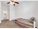This bedroom is the perfect retreat with a cozy bed and an adjacent bathroom, ensuring relaxation and convenience at 4365 S Columbine Way, Gold Canyon, AZ 85118
