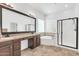 Spa-like primary bathroom features granite countertops, dual sinks, separate shower and soaking tub at 4365 S Columbine Way, Gold Canyon, AZ 85118