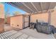 Covered patio featuring an outdoor kitchen setup for grilling at 4365 S Columbine Way, Gold Canyon, AZ 85118