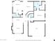 Floor plan showing the layout of the first floor including a living room, dining area, and kitchen at 4530 E Vista Dr, Phoenix, AZ 85032
