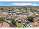 Aerial view of neighborhood showing houses and swimming pools on a clear day at 5704 E Estrid Ave, Scottsdale, AZ 85254