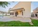 Covered outdoor patio for outdoor entertainment at 62 N Amber Ct, Chandler, AZ 85225