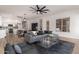 Stylishly furnished living room flows into the kitchen and dining area, great for gatherings at 730 E Tanya Trl, Phoenix, AZ 85086