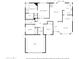 Detailed floor plan showcasing the layout of the house, including the kitchen, bedrooms, and garage at 9445 S La Rosa Dr, Tempe, AZ 85284