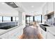 Eat-in kitchen featuring modern appliances and open access to the dining area at 1040 E Osborn Rd # 1004, Phoenix, AZ 85014