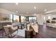Comfortable living room boasts great natural light and views of the city skyline at 1040 E Osborn Rd # 1004, Phoenix, AZ 85014