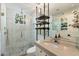 Modern bathroom features a walk-in shower, stylish vanity and elegant fixtures at 13662 E Shaw Butte Dr, Scottsdale, AZ 85259