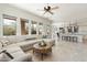 Expansive living room seamlessly connects to the kitchen area, perfect for modern living at 13662 E Shaw Butte Dr, Scottsdale, AZ 85259