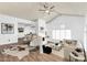 Open-concept living room with vaulted ceilings, large windows, and stylish furniture for comfortable living at 15865 E Lost Hills Dr, Fountain Hills, AZ 85268