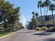 Street view in a neighborhood with shops and apartments with a beautiful view of Arizona's famous fountain at 15865 E Lost Hills Dr, Fountain Hills, AZ 85268
