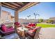 Covered patio with comfortable seating, perfect for outdoor relaxation and entertaining at 6202 E Mckellips Rd # 171, Mesa, AZ 85215