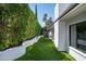 Well-manicured backyard featuring lush, verdant turf and a pristine privacy hedge at 8541 N Farview Dr, Scottsdale, AZ 85258