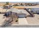 Aerial view of a well-maintained home featuring a large backyard, a private pool, and a two-car garage at 918 E Lincolnwood Cir, Casa Grande, AZ 85194