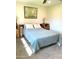 Serene bedroom with a blue bedspread, wood nightstands, and a neutral color palette at 12543 W Brandywine W Dr, Sun City West, AZ 85375