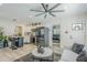 Open concept view of the modern kitchen and living room area at 1926 W Holly St, Phoenix, AZ 85009