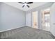 Bedroom features carpet flooring, closet, and an ensuite bathroom at 3138 W Ravina Ln, Anthem, AZ 85086