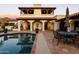Elegant pool area with covered patios and manicured landscaping at 4726 E Sierra Vista Dr, Paradise Valley, AZ 85253