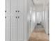 Hallway featuring tile floors, neutral walls, and ample storage at 721 W Cherrywood Dr, Chandler, AZ 85248