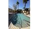 Backyard pool with crystal blue water, surrounded by desert landscaping and palm trees at 1302 E Tierra Buena Ln, Phoenix, AZ 85022