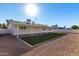 Home exterior features a covered patio and spacious artificial turf area at 1322 S Oracle --, Mesa, AZ 85204