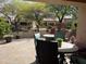 Charming patio with stone pavers, desert landscaping, and views of the lush surroundings at 19427 N 84Th Ave, Peoria, AZ 85382