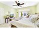 Spacious main bedroom with direct access to the patio featuring a ceiling fan for added comfort at 20044 N London Bridge Dr, Surprise, AZ 85387