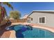An outdoor in-ground pool is perfect for backyard fun at 28933 N Saddle Way, San Tan Valley, AZ 85143