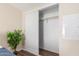 Bedroom closet featuring rod and overhead storage at 320 E Mckellips Rd # 166, Mesa, AZ 85201