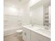 Bathroom featuring a double sink vanity, shower-tub combo, and tile floor at 3598 E Alexander Dr, San Tan Valley, AZ 85143